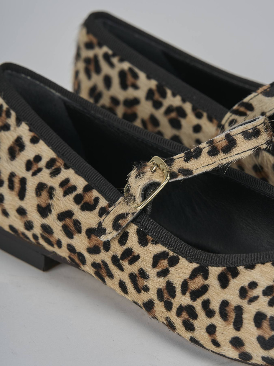 Ballerine tacco 1cm cavallino multicolor