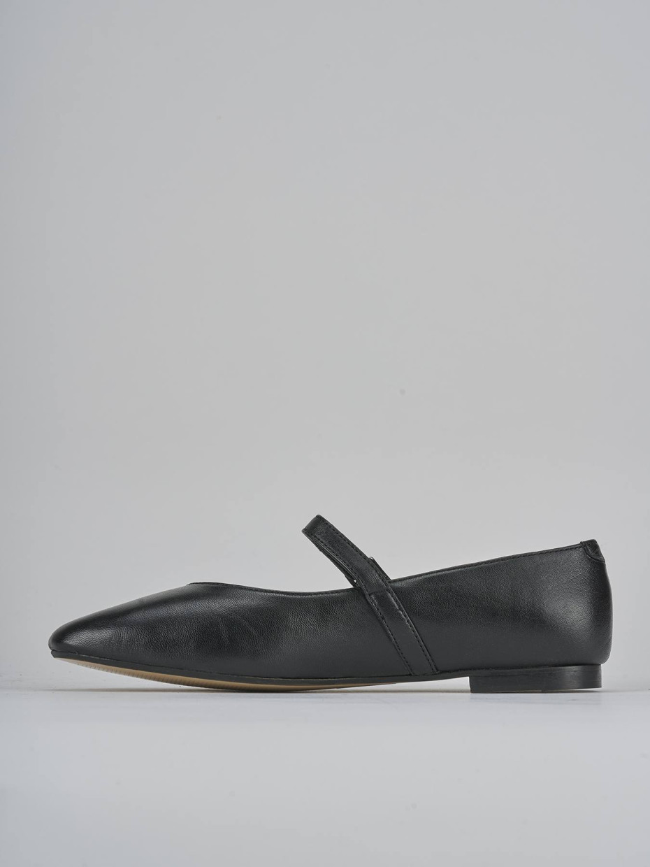 Ballerine tacco 1cm pelle nero