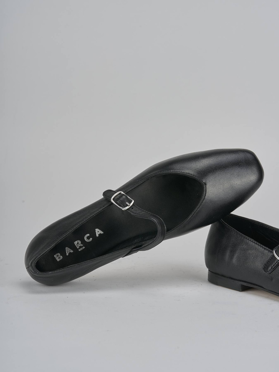 Ballerine tacco 1cm pelle nero