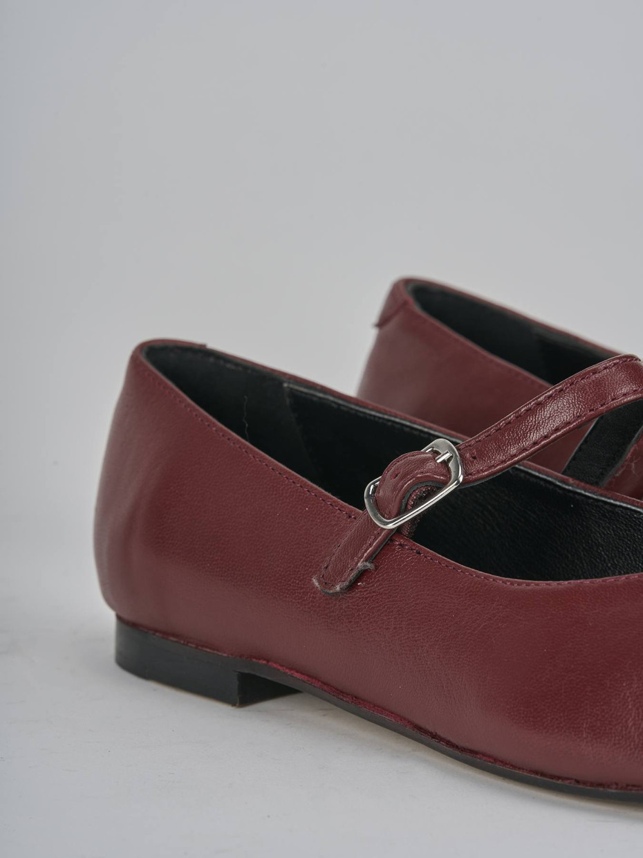 Ballerine tacco 1cm pelle bordo'