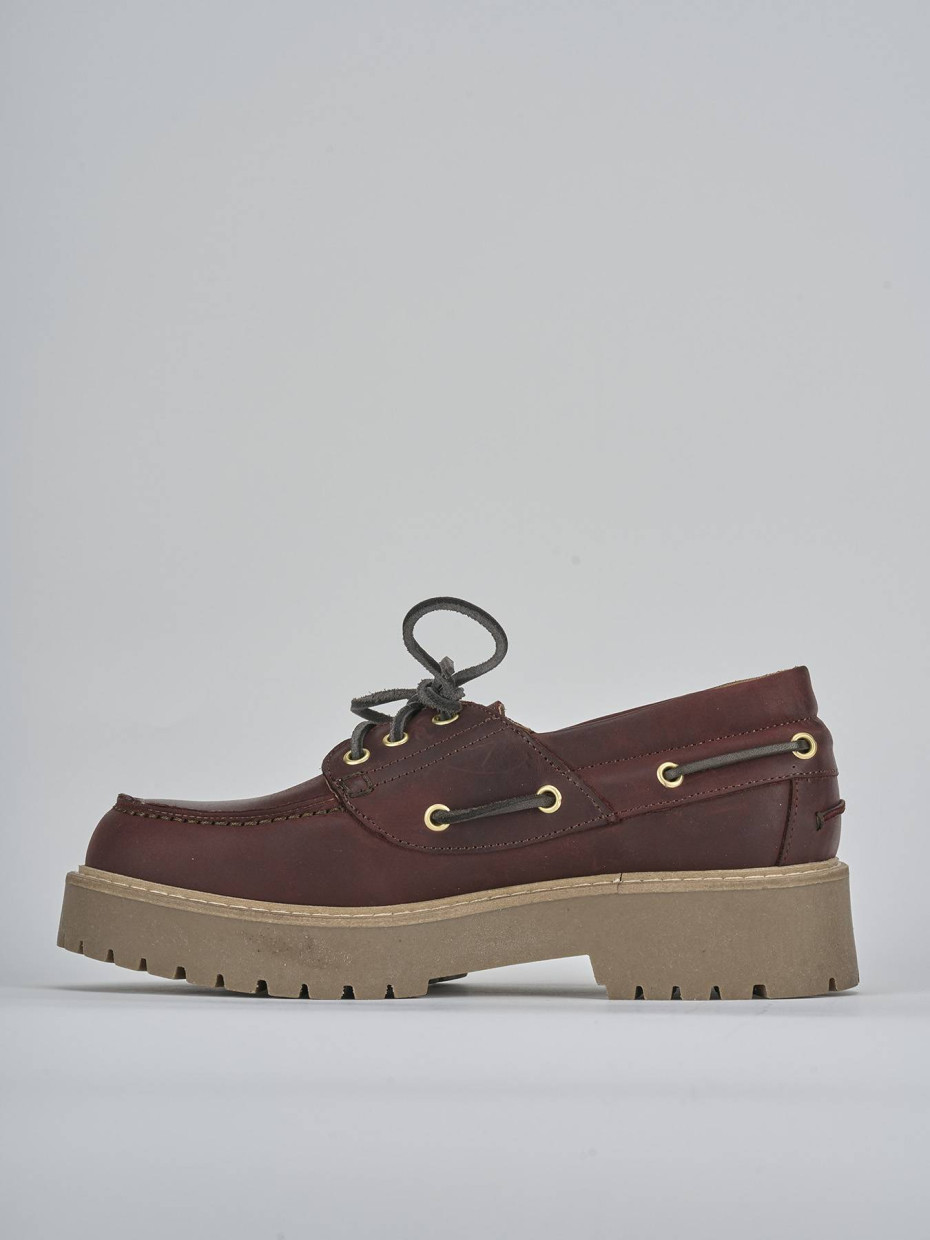 Stringate tacco 3cm pelle bordo'