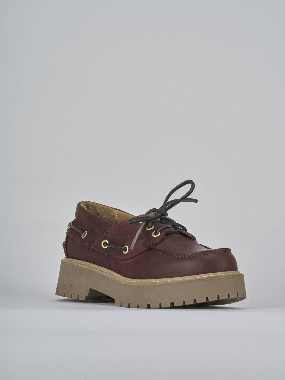 Stringate tacco 3cm pelle bordo'