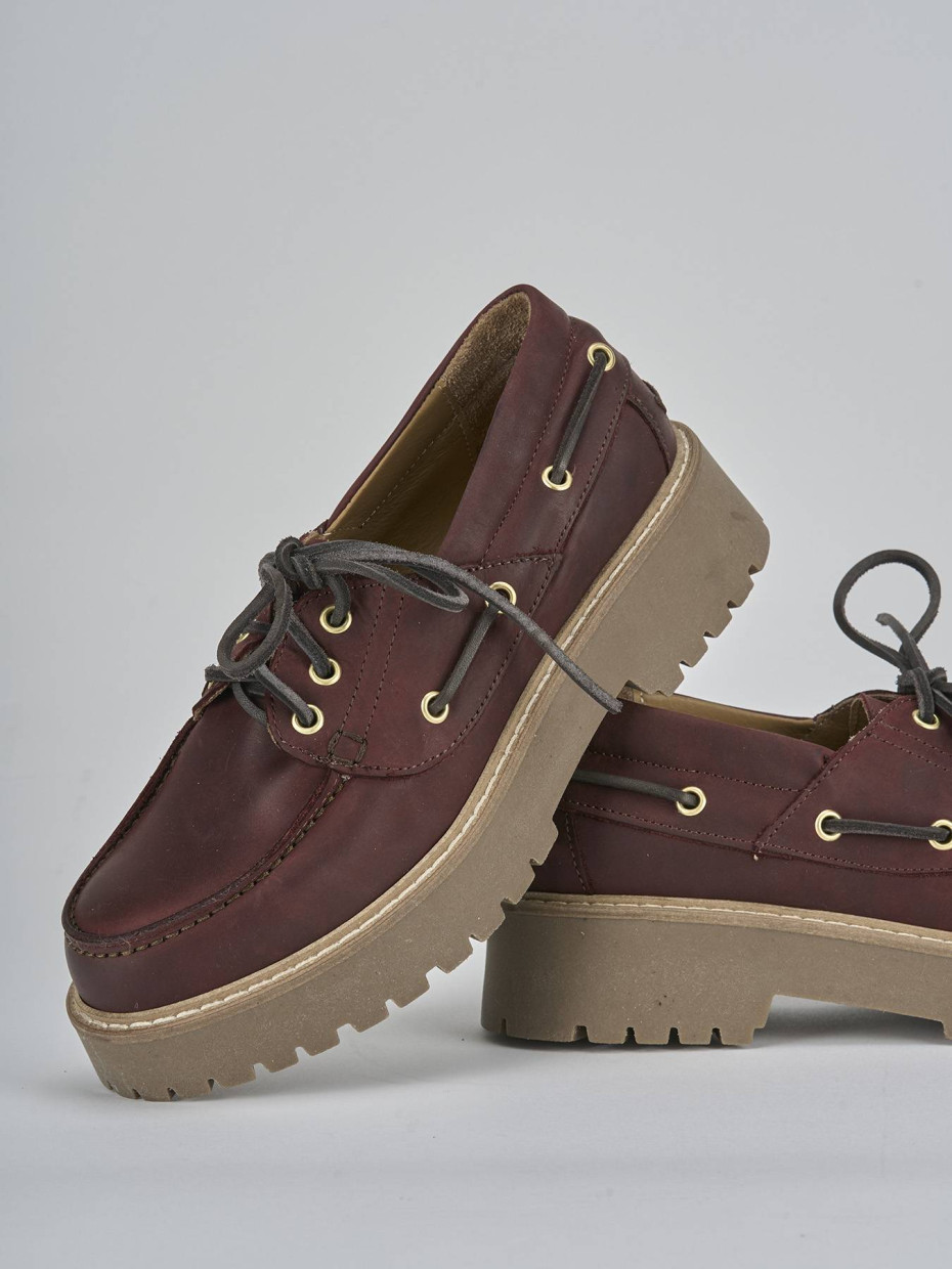 Stringate tacco 3cm pelle bordo'