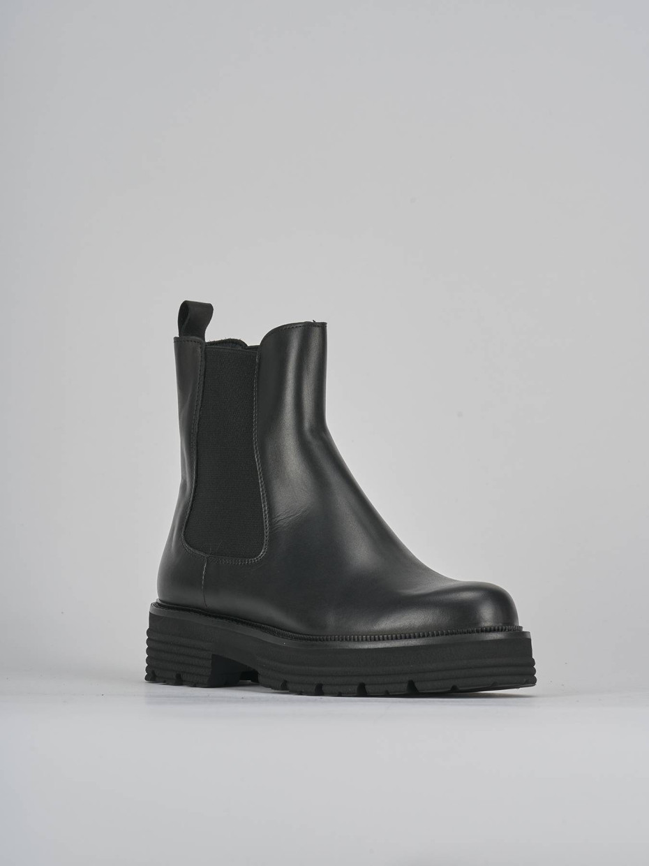 Stivaletti tacco 2cm pelle nero Barca Stores