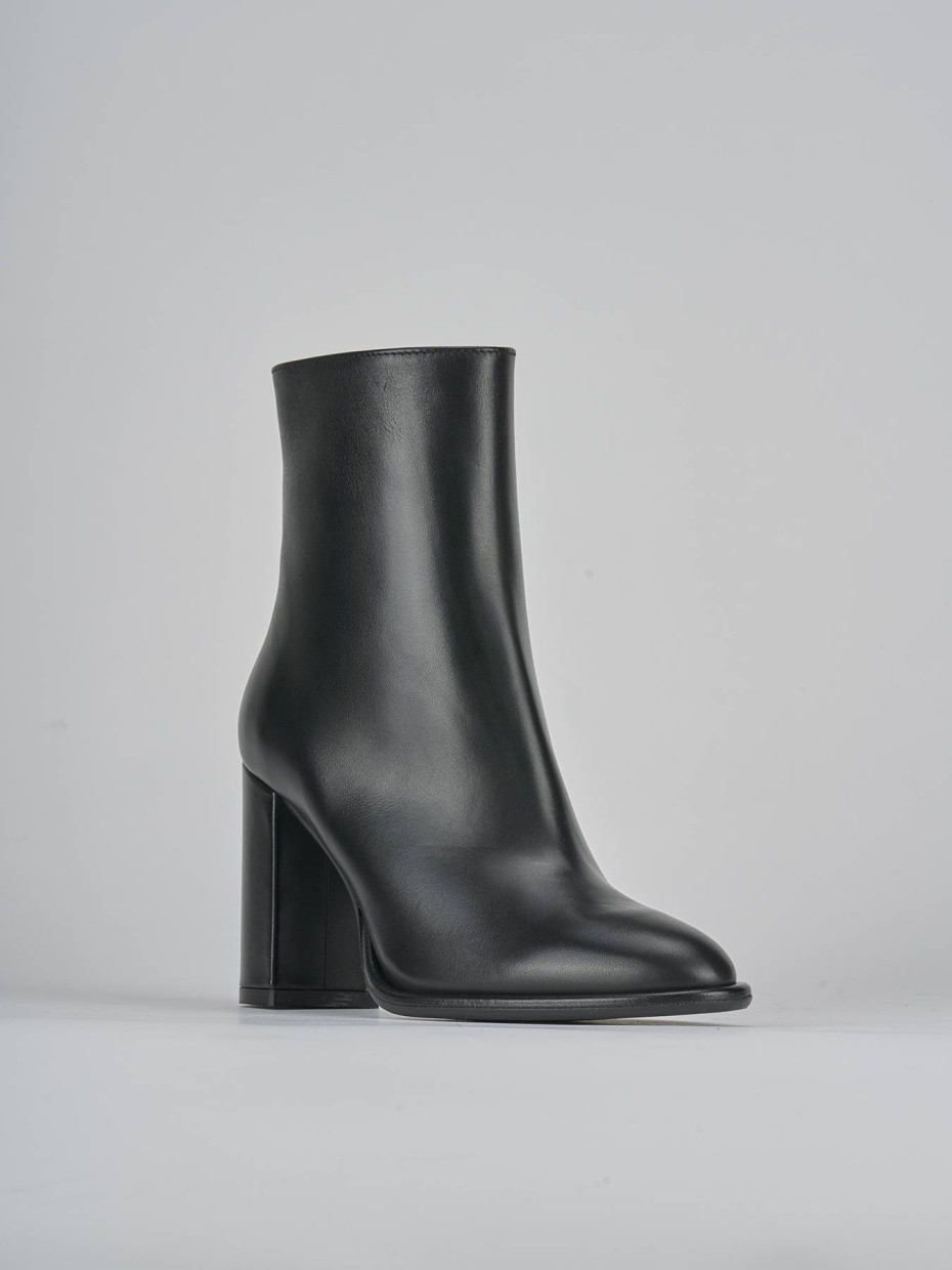 Stivaletti tacco 9cm pelle nero