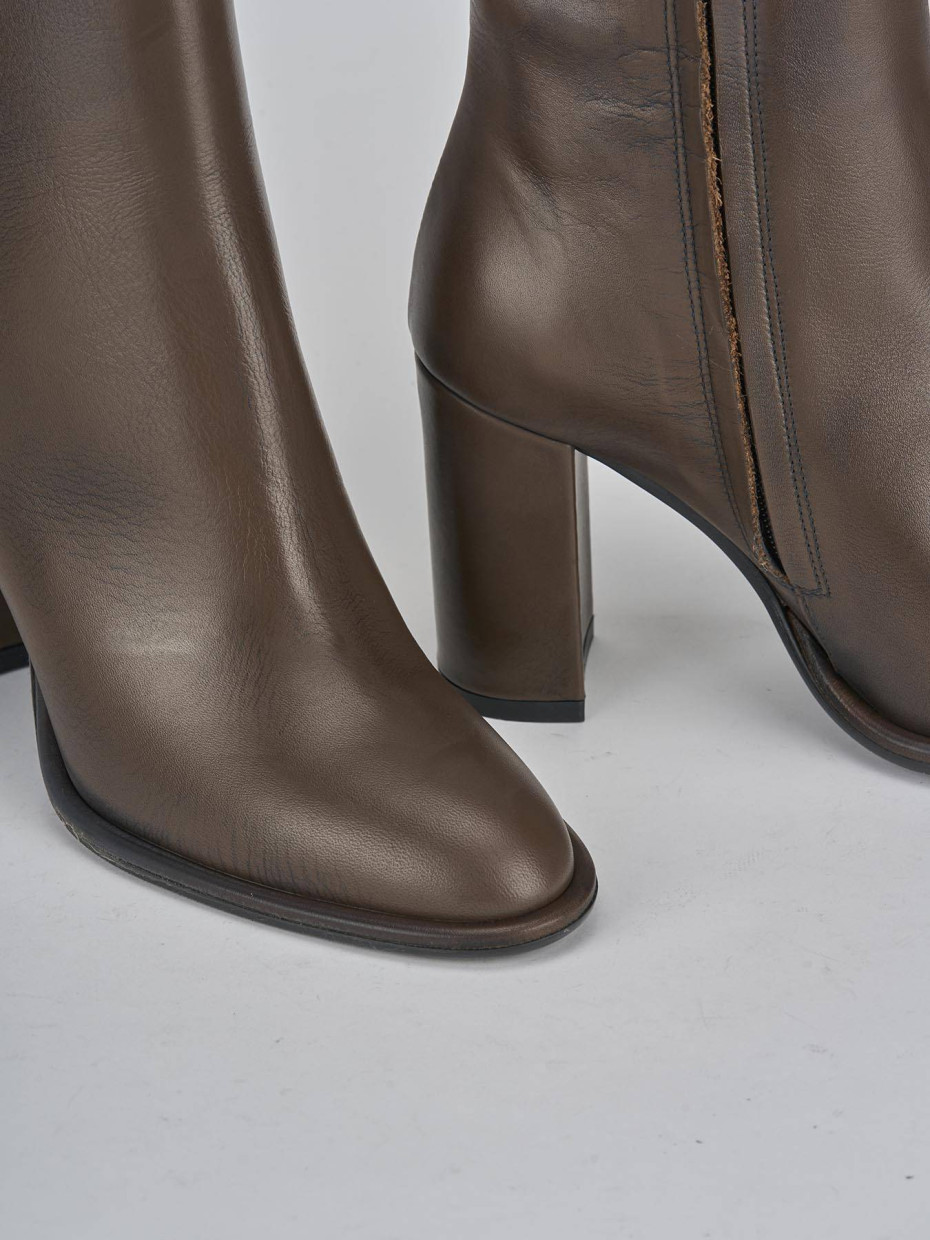Stivaletti tacco 9cm pelle testa