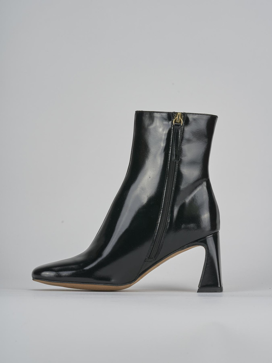 Stivaletti tacco 7cm pelle nero