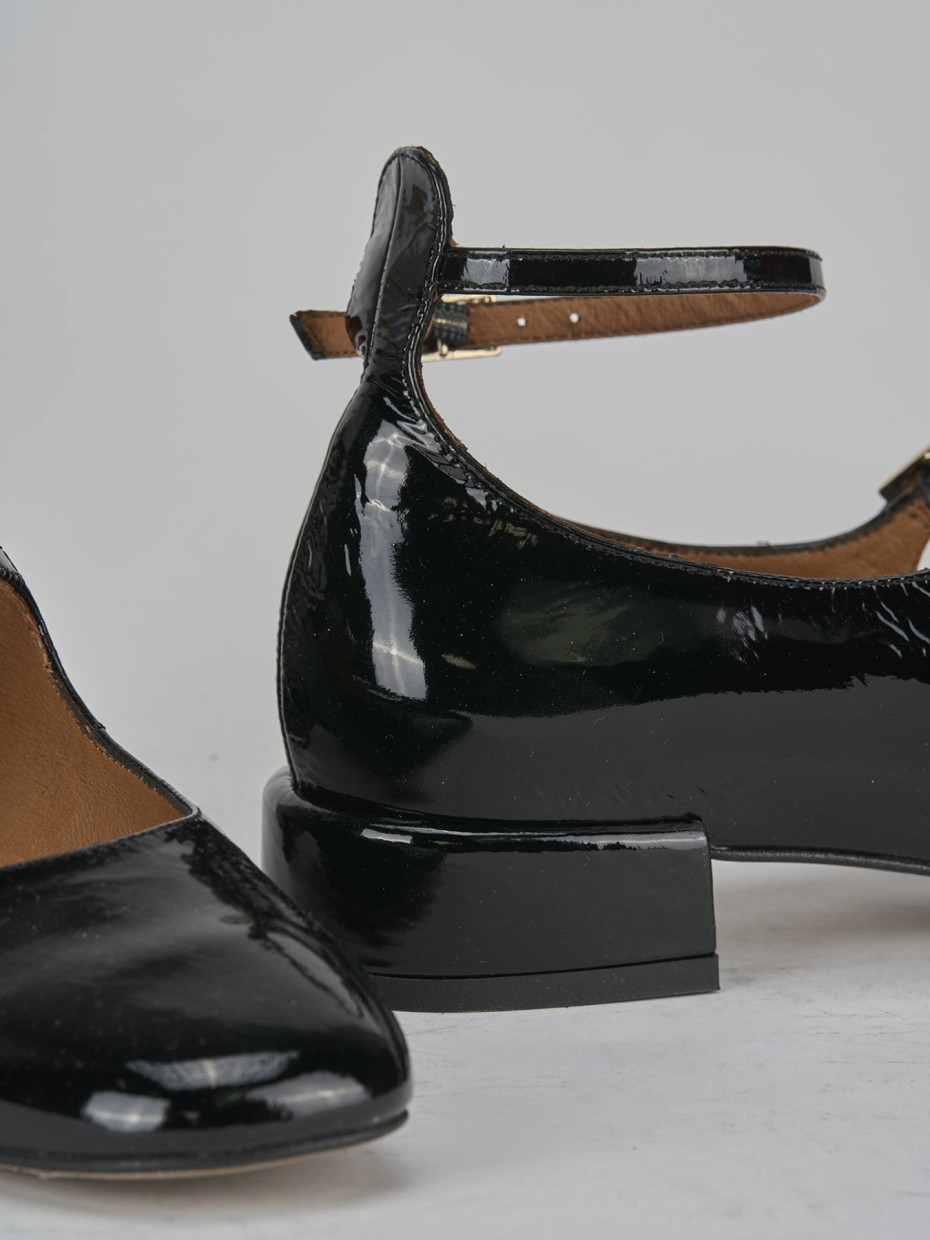 Ballerine tacco 2cm vernice nero