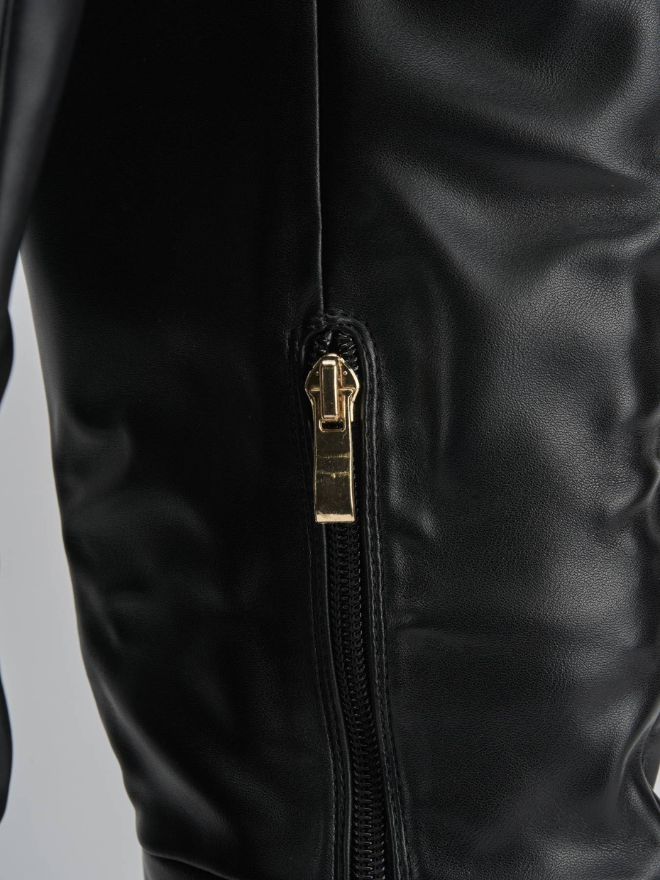 Stivali tacco 10cm pelle nero