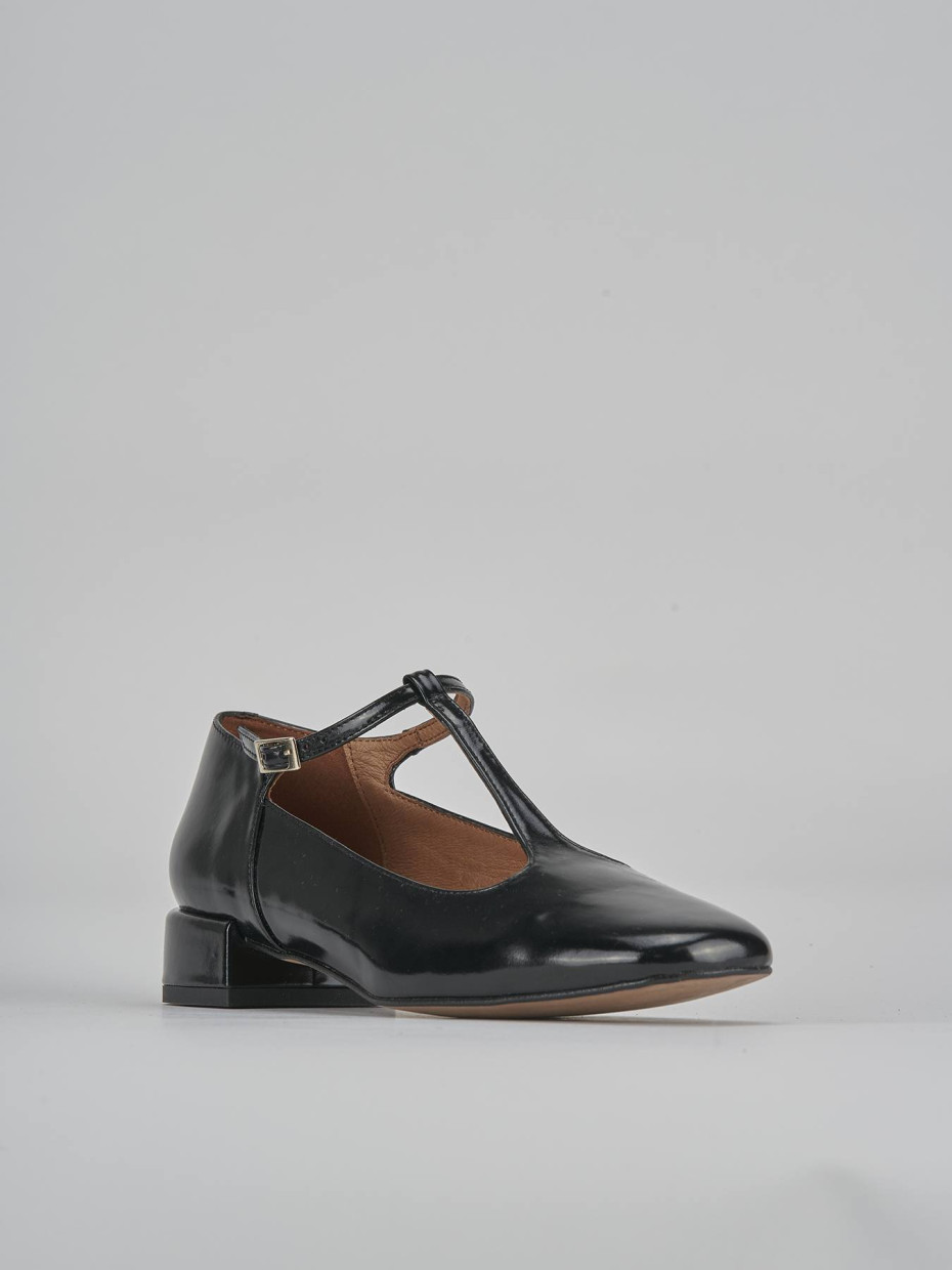 Décolleté e slingback tacco 3cm pelle nero