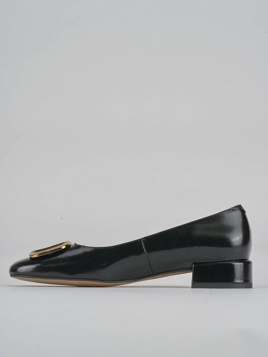 Ballerine tacco 2cm pelle nero