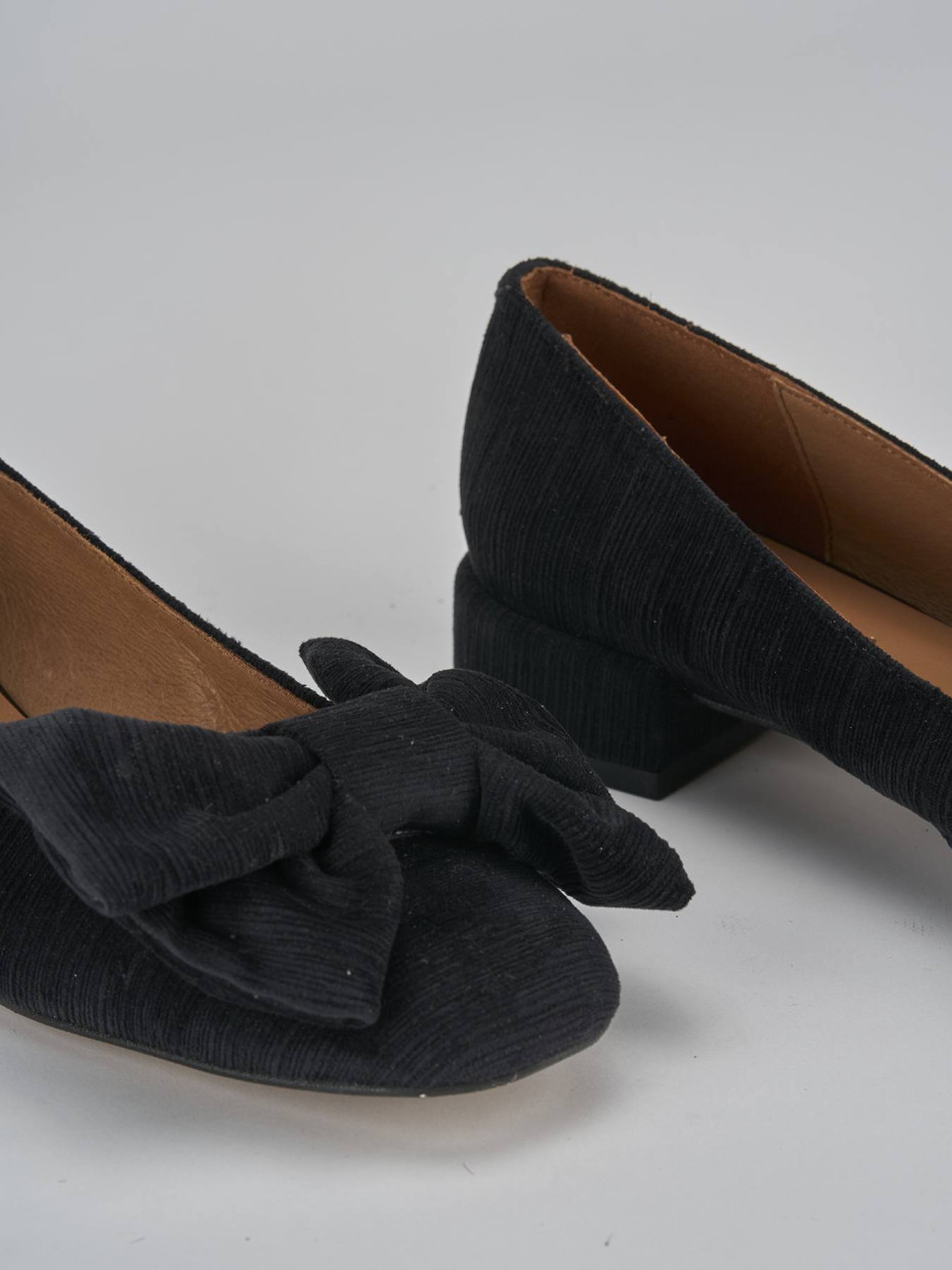 Ballerine tacco 2cm pelle nero