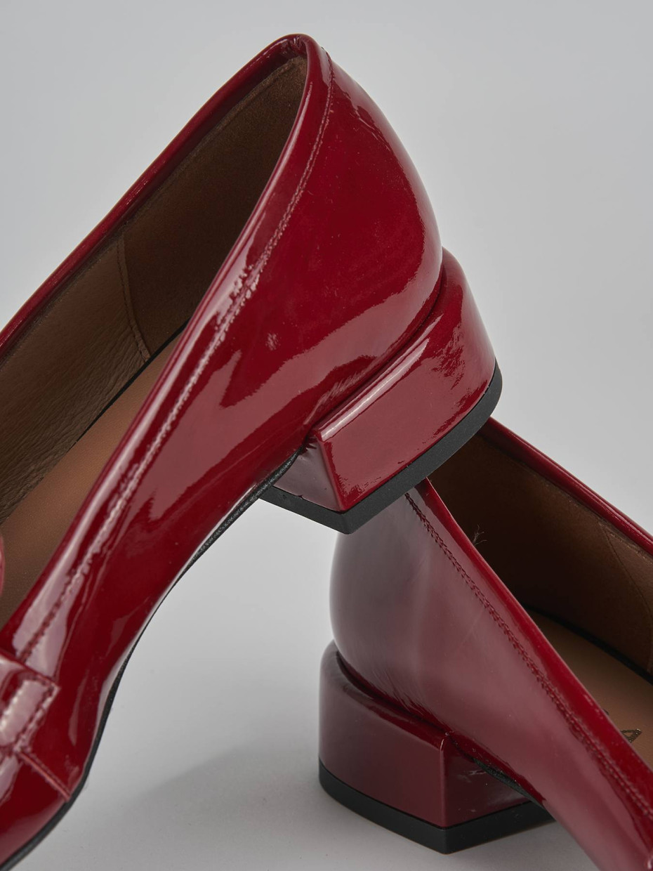 Mocassini tacco 2cm vernice bordo Barca Stores
