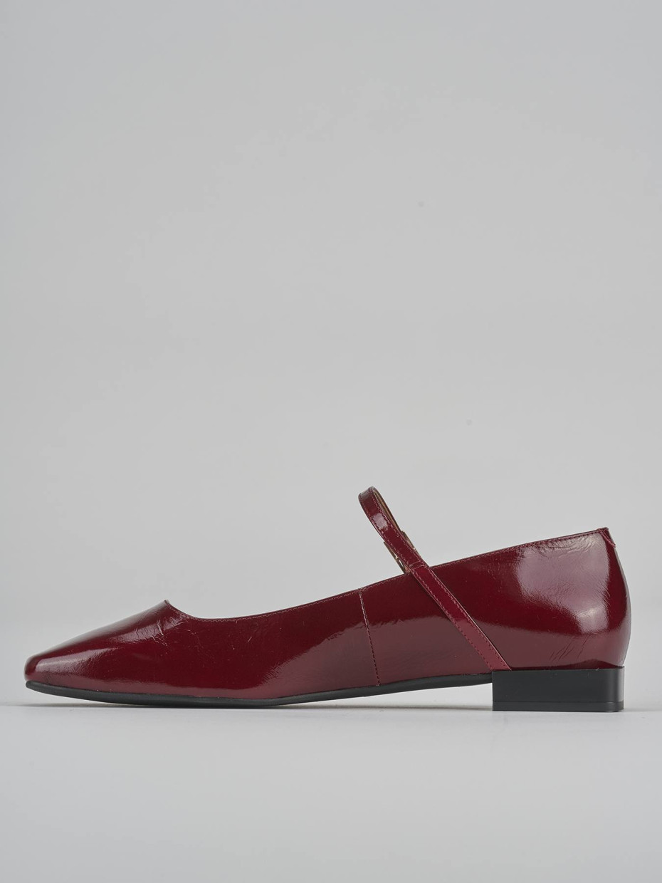 Ballerine tacco 1cm vernice bordo'