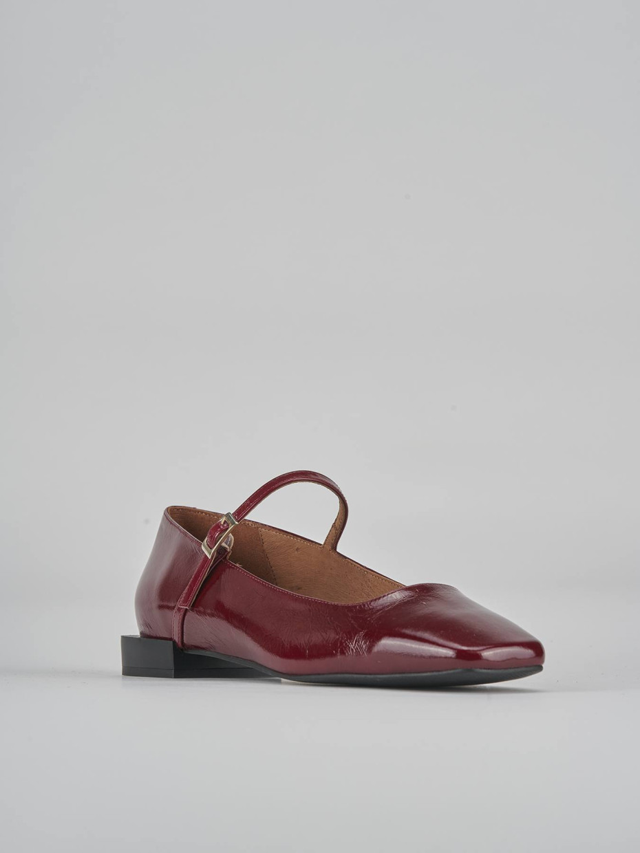 Ballerine tacco 1cm vernice bordo'