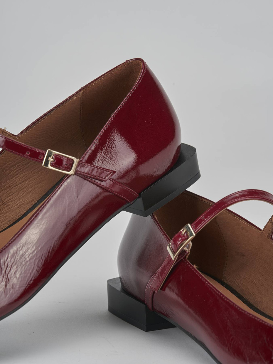 Ballerine tacco 1cm vernice bordo'