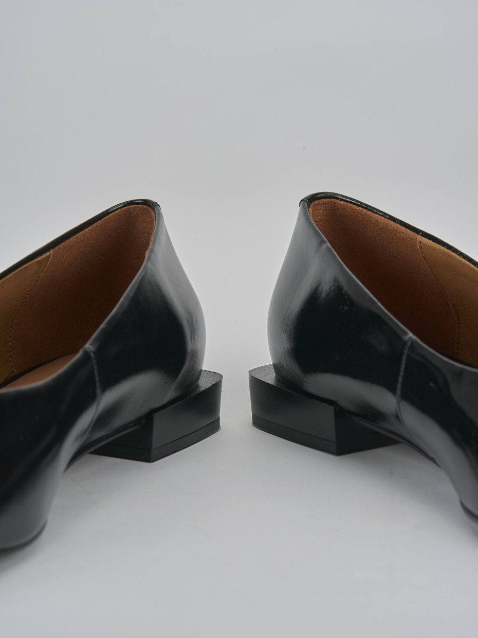 Ballerine tacco 1cm pelle nero