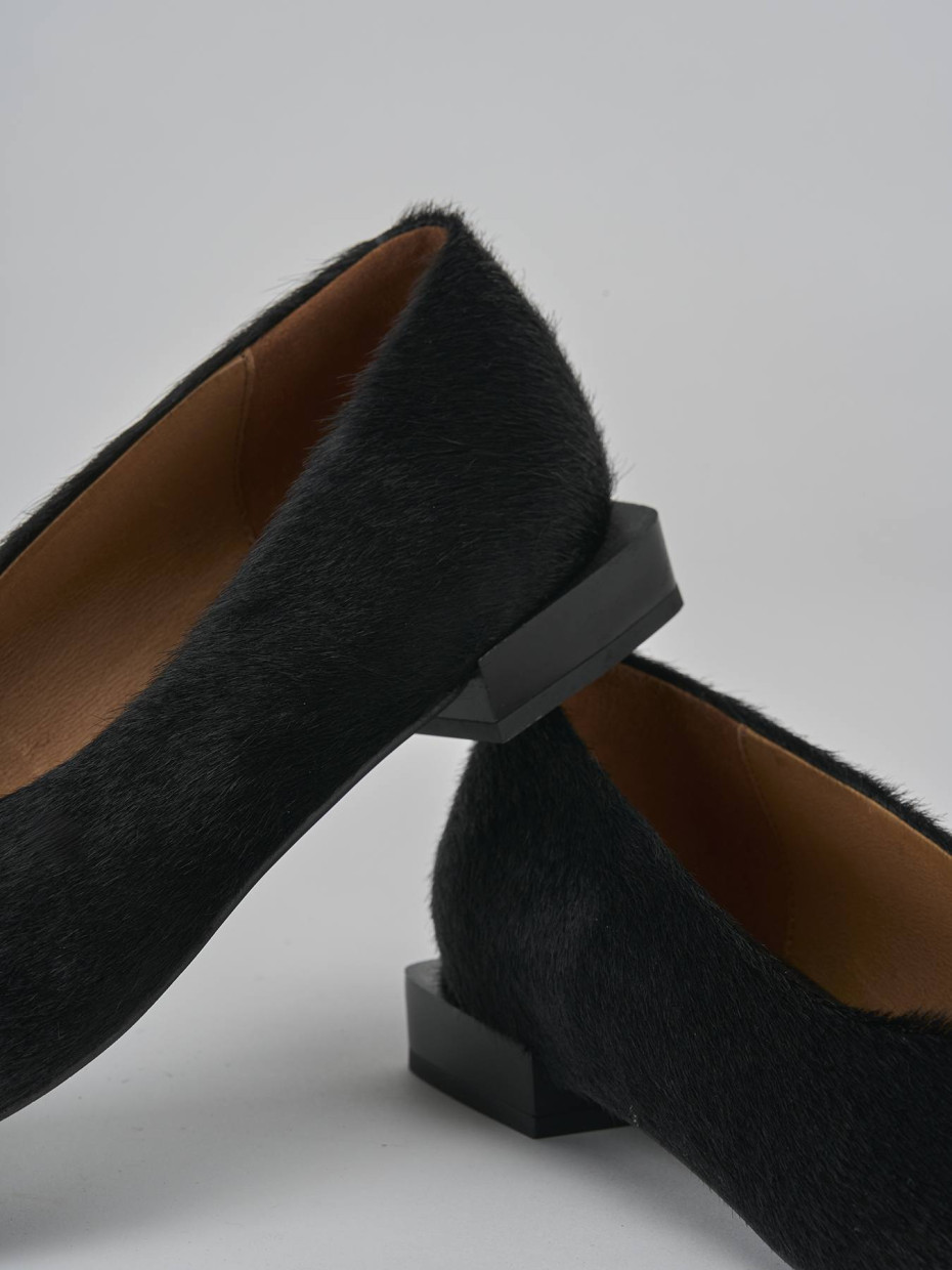 Ballerine tacco 1cm pelle nero