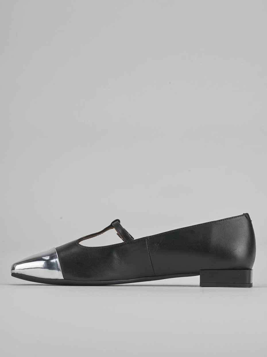 Ballerine tacco 1cm pelle nero