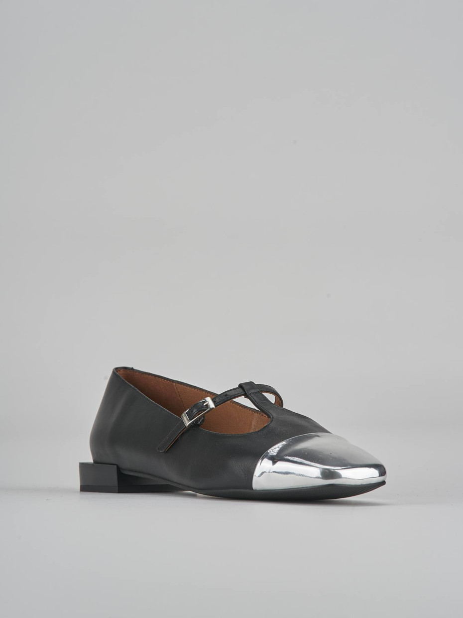 Ballerine tacco 1cm pelle nero