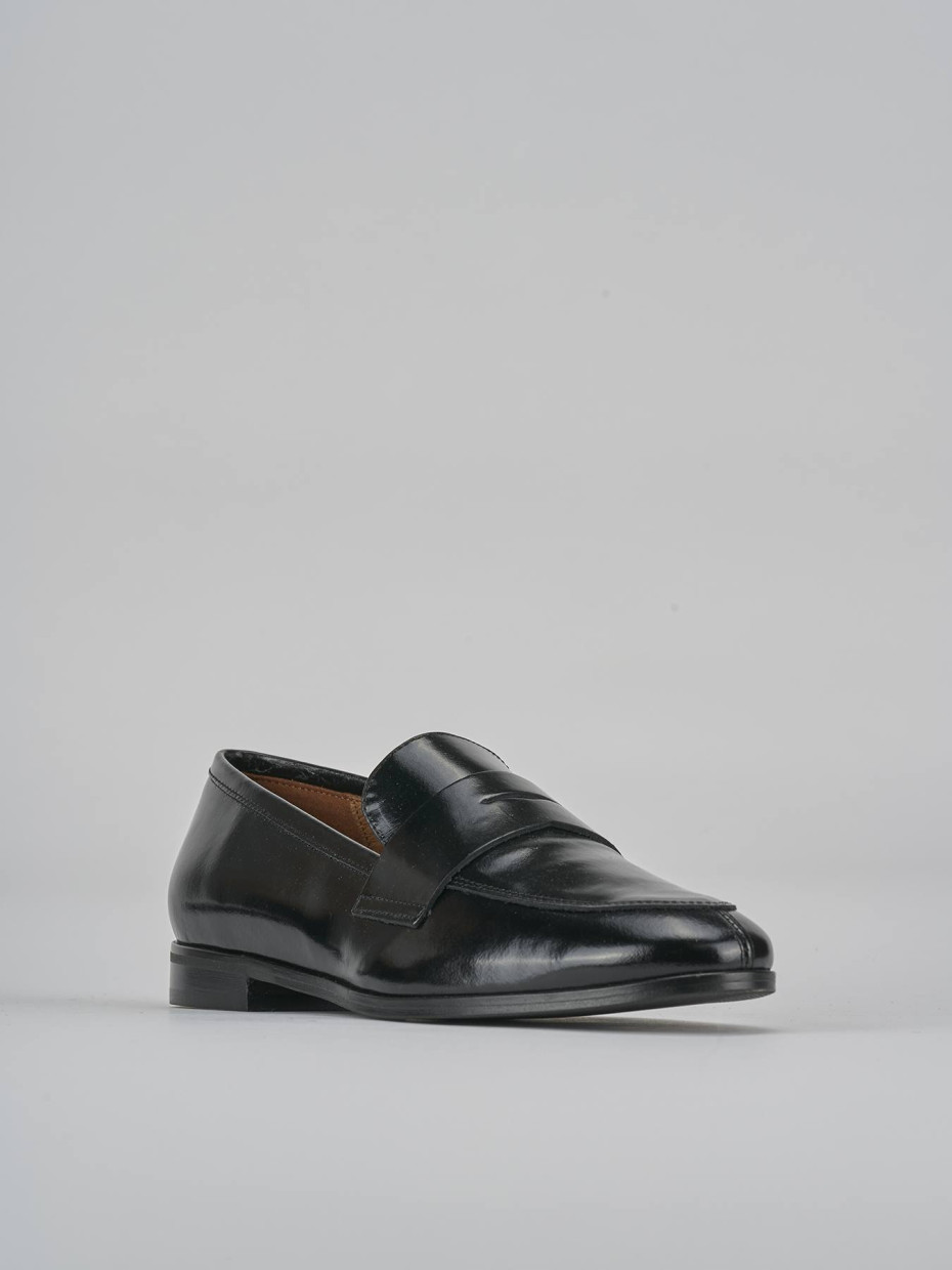 Mocassini tacco 1cm pelle nero