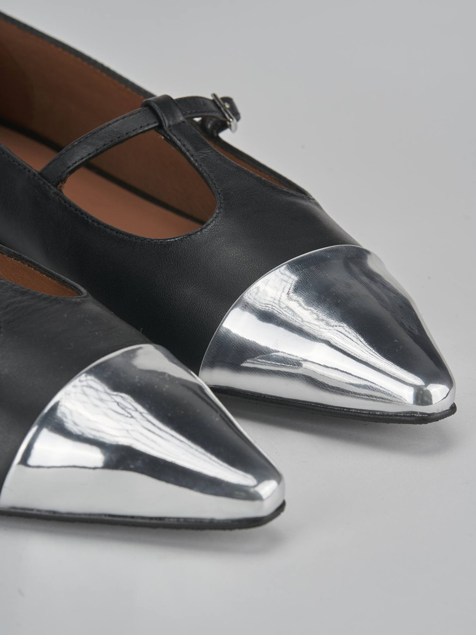 Ballerine tacco 1cm pelle nero