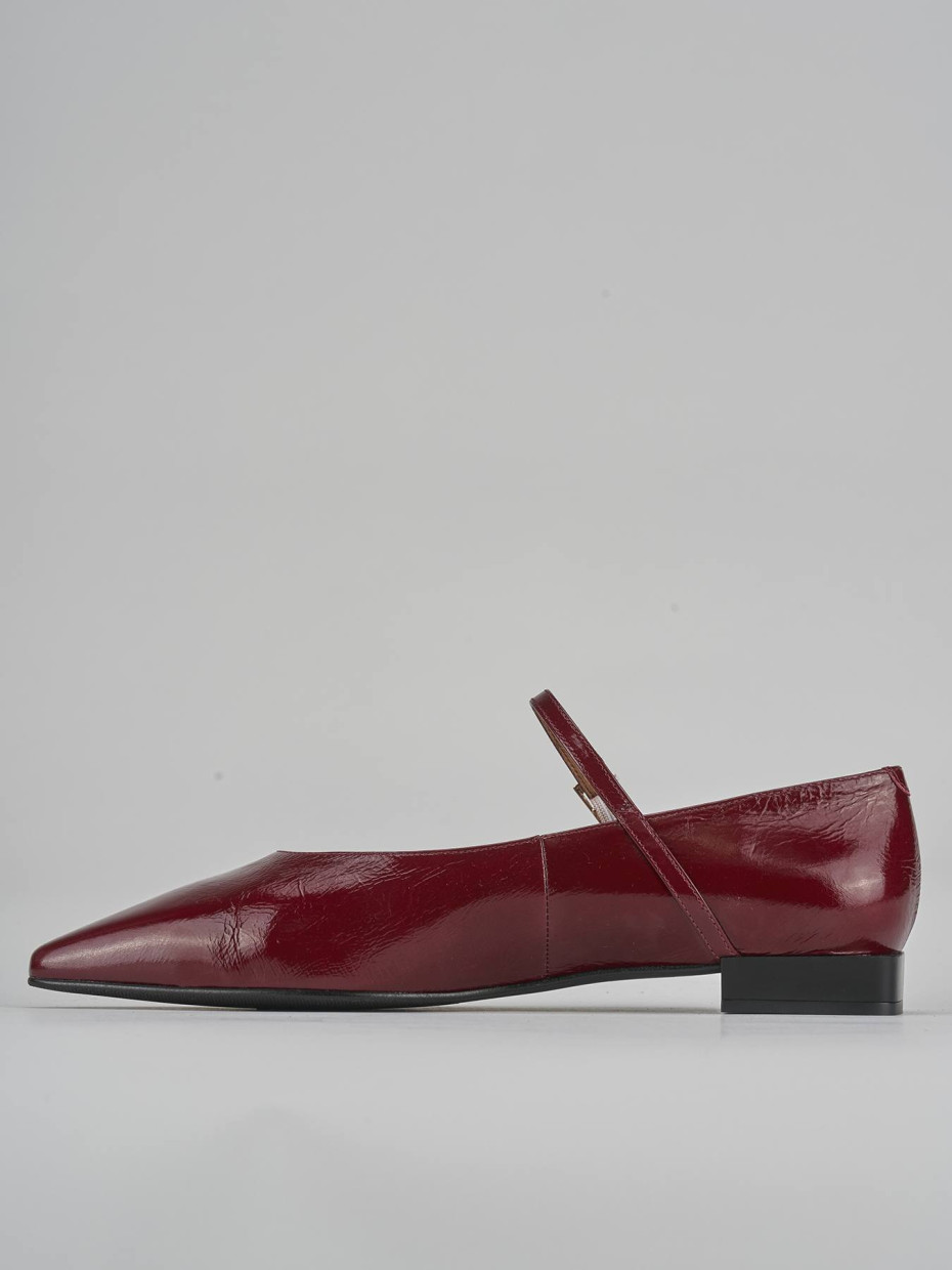 Ballerine tacco 1cm vernice bordo'