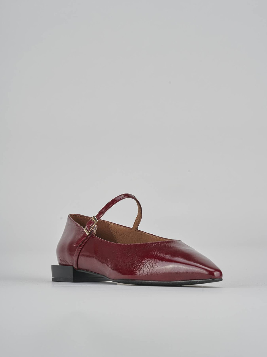 Ballerine tacco 1cm vernice bordo'