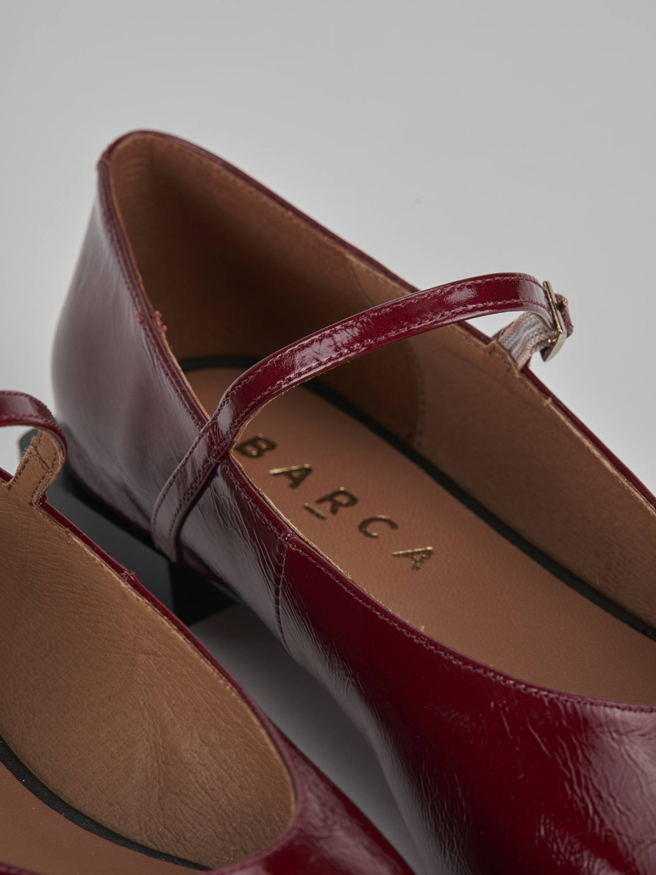 Ballerine tacco 1cm vernice bordo'