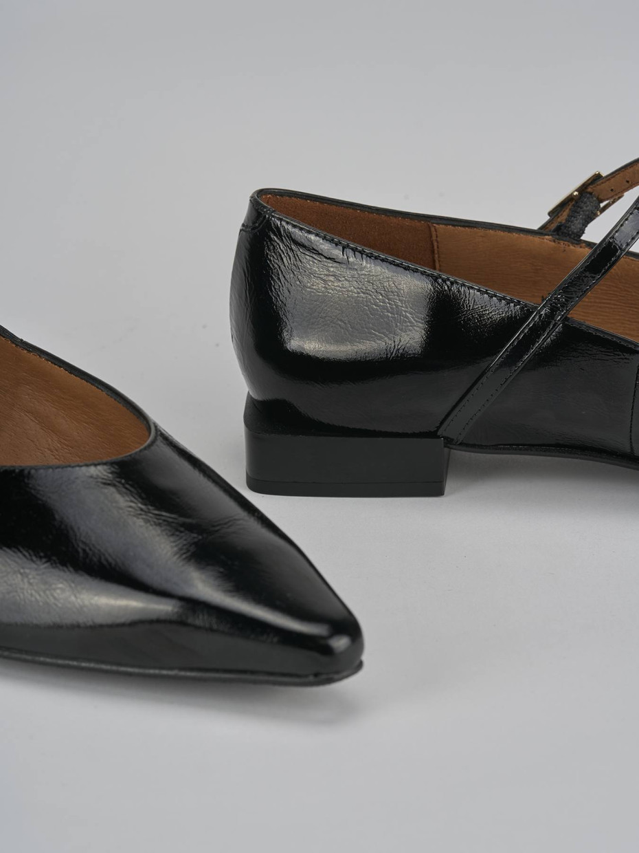Ballerine tacco 1cm vernice nero