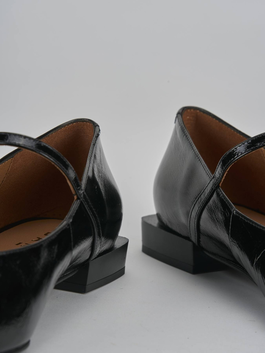 Ballerine tacco 1cm vernice nero