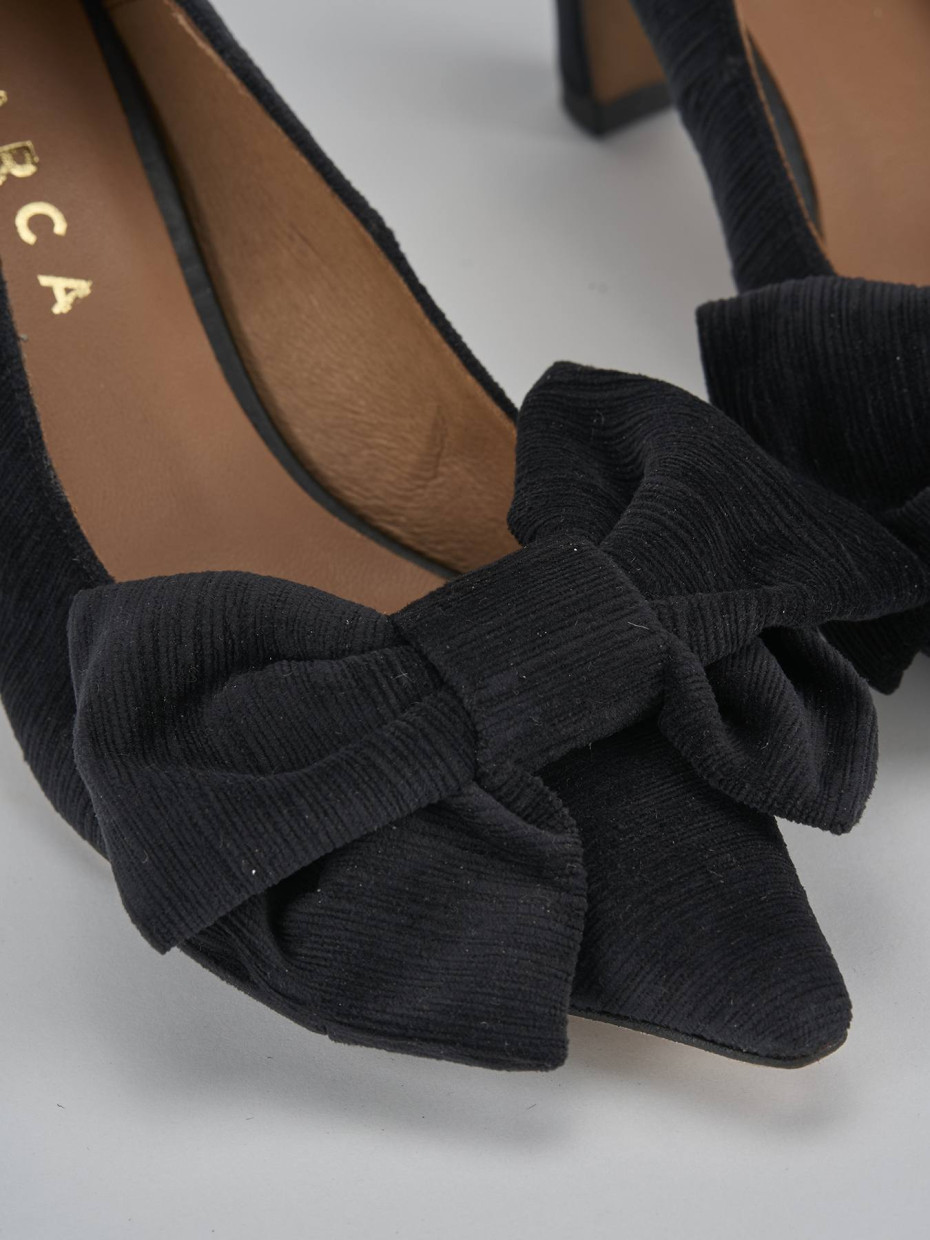 Décolleté e slingback tacco 7cm pelle nero