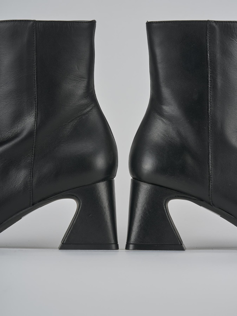 Stivaletti tacco 5cm pelle nero Barca Stores