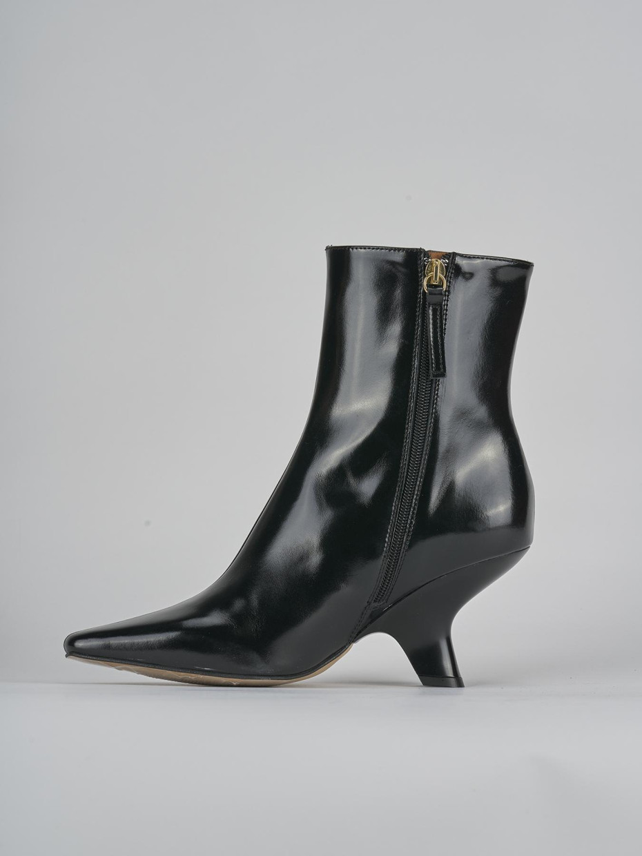 Stivaletti tacco 6cm pelle nero