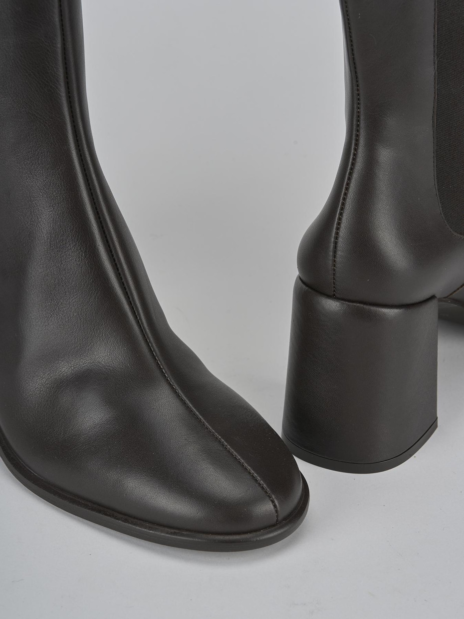 Stivaletti tacco 7cm pelle testa