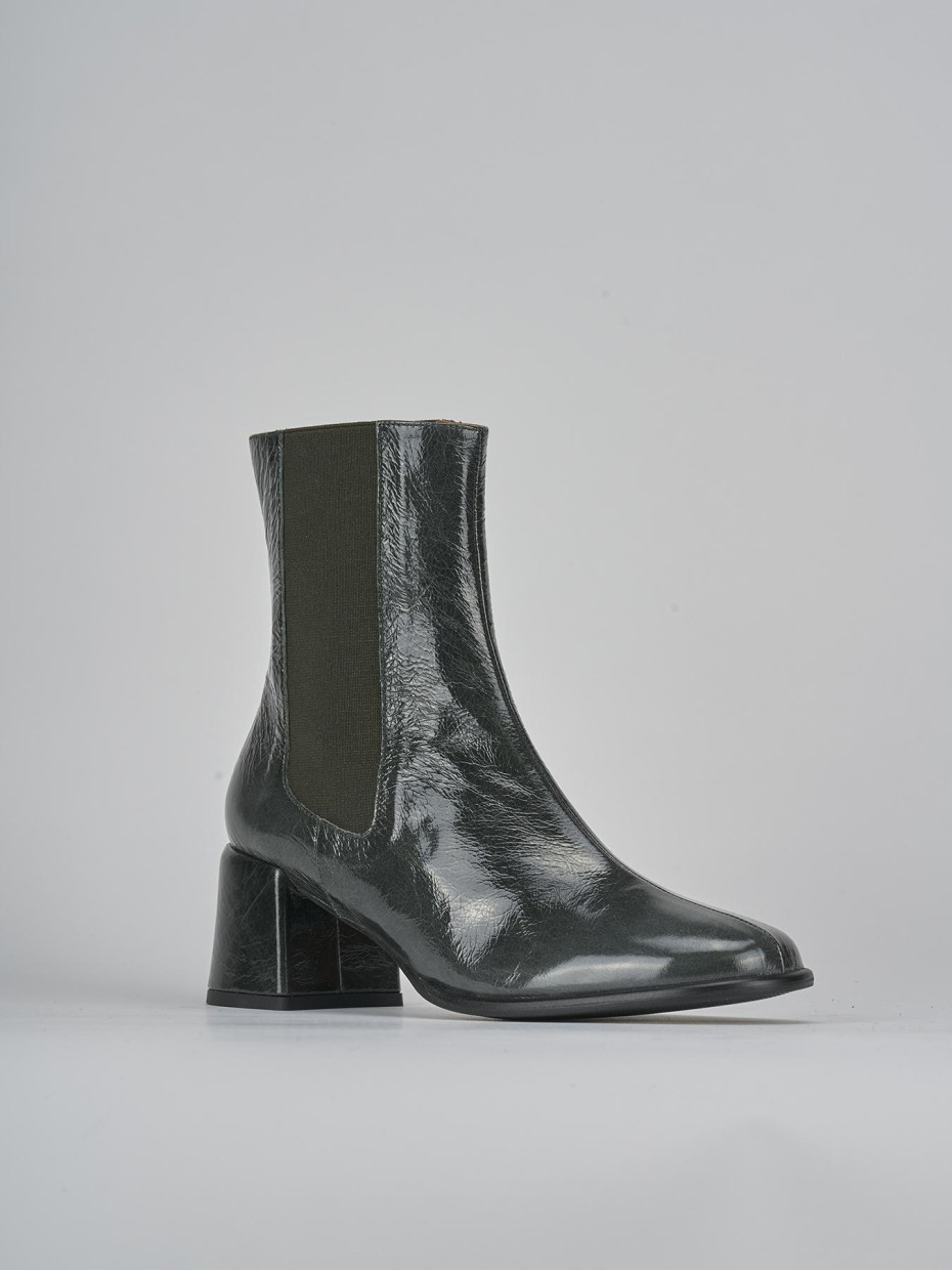 Stivaletti tacco 5cm vernice verde Barca Stores