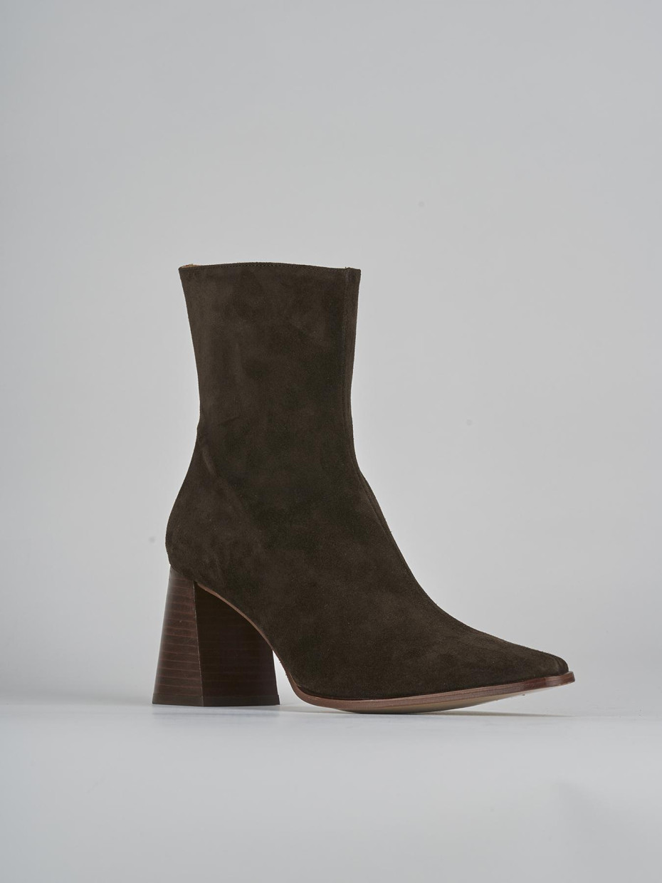 Stivaletti tacco 7cm camoscio testa