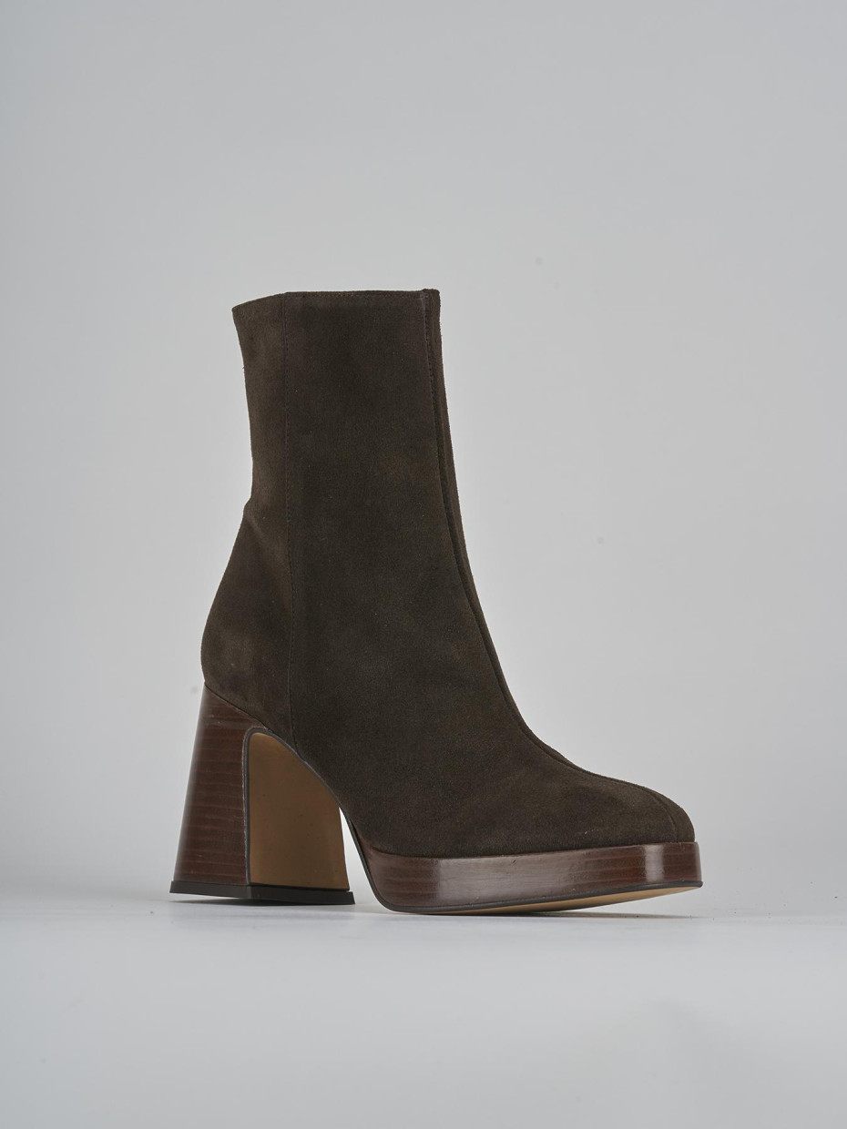 Stivaletti tacco 9cm camoscio testa