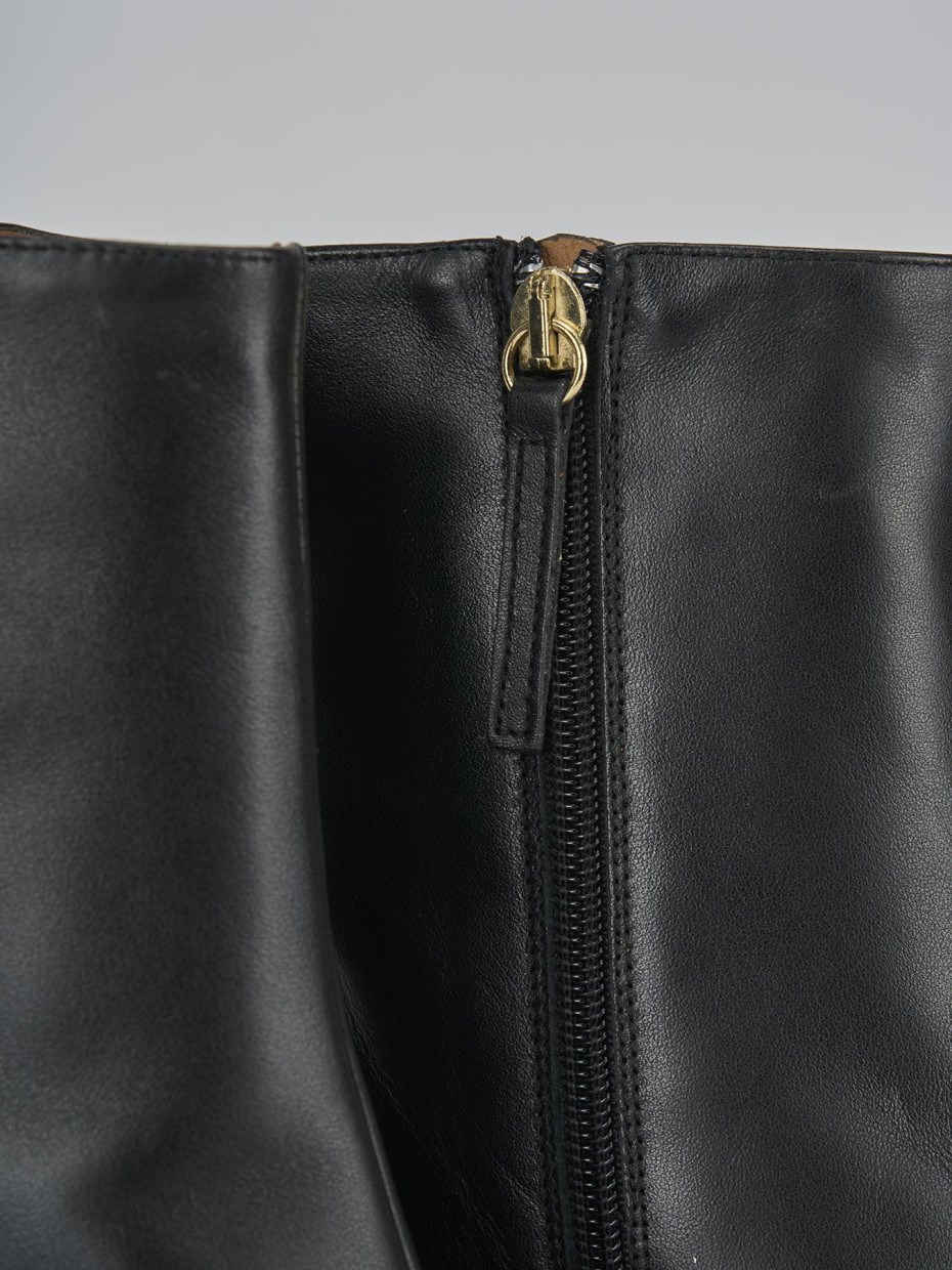 Stivaletti tacco 9cm pelle nero