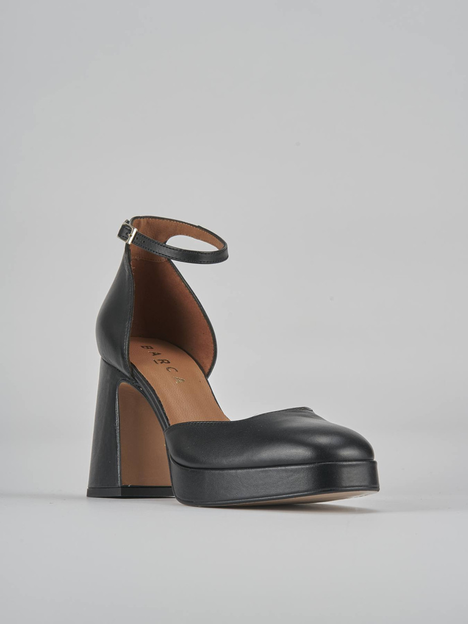 Décolleté e slingback tacco 9cm pelle nero