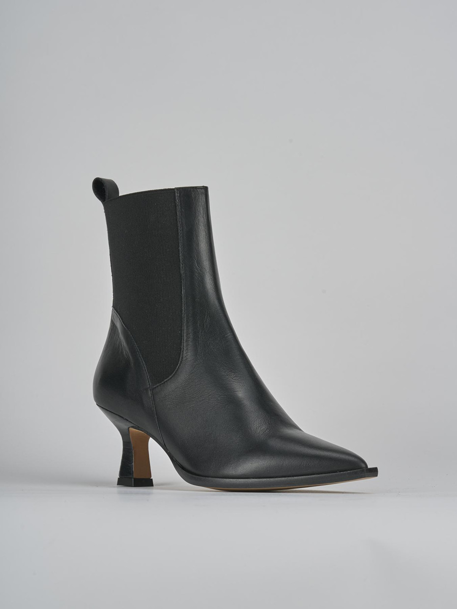 Stivaletti tacco 5cm pelle nero Barca Stores