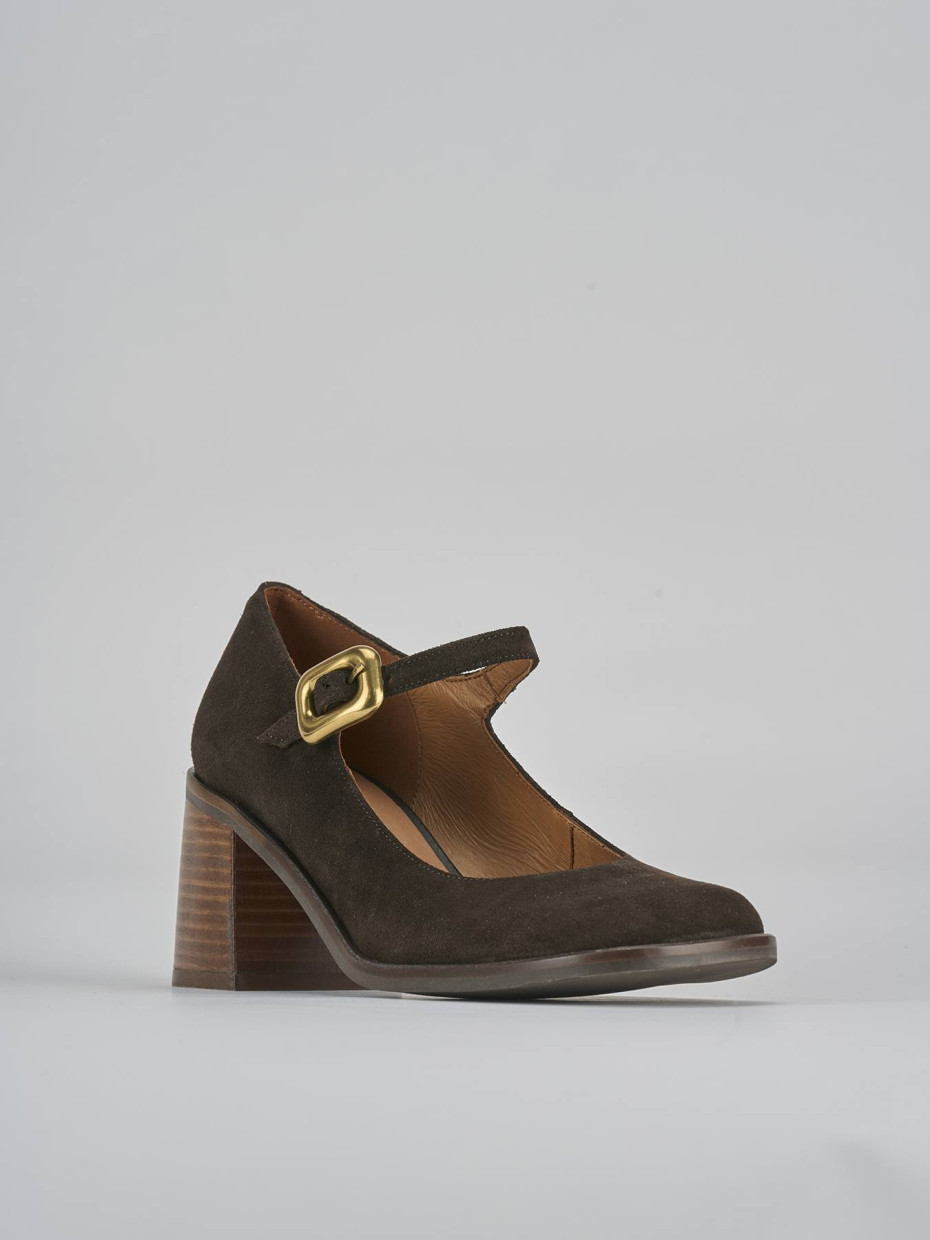 Décolleté e slingback tacco 6cm camoscio testa