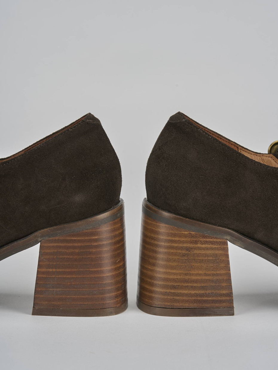 Décolleté e slingback tacco 6cm camoscio testa