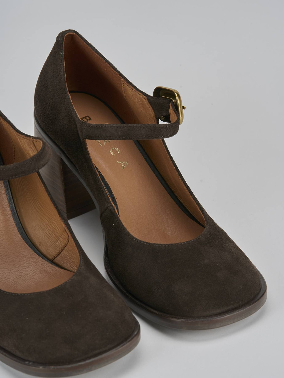 Décolleté e slingback tacco 6cm camoscio testa