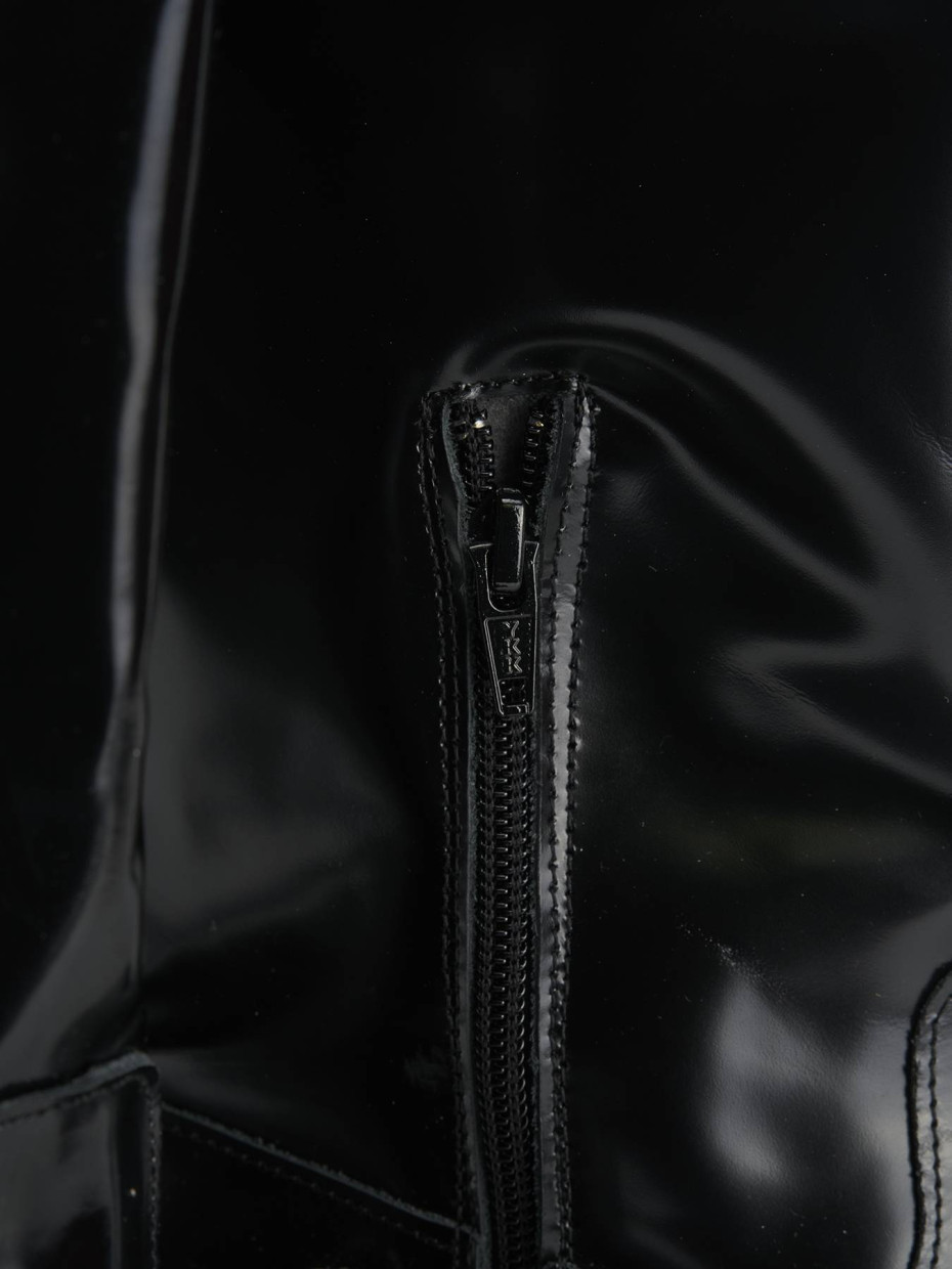 Stivali tacco 2cm pelle nero