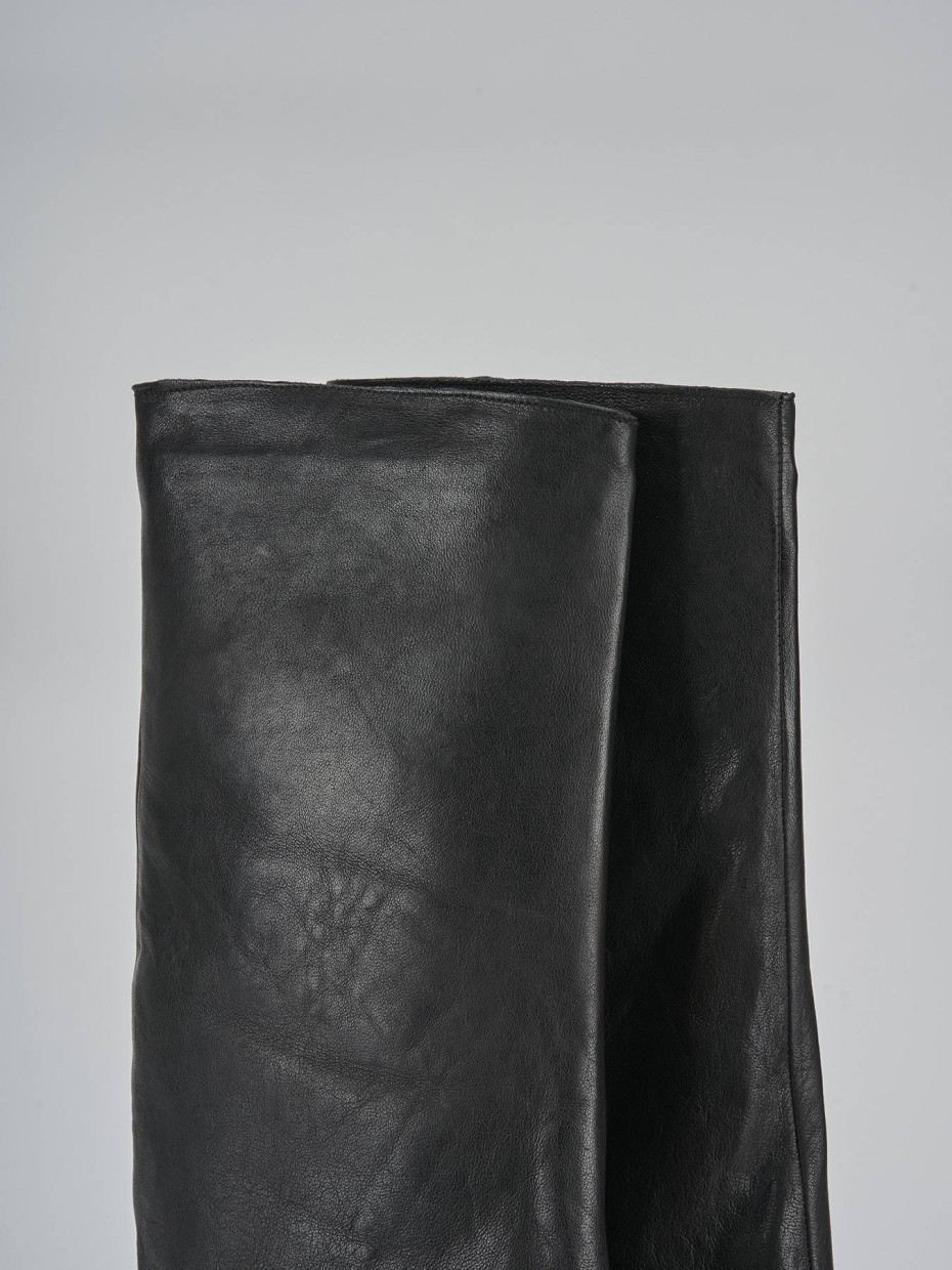 Stivali tacco 6cm pelle nero