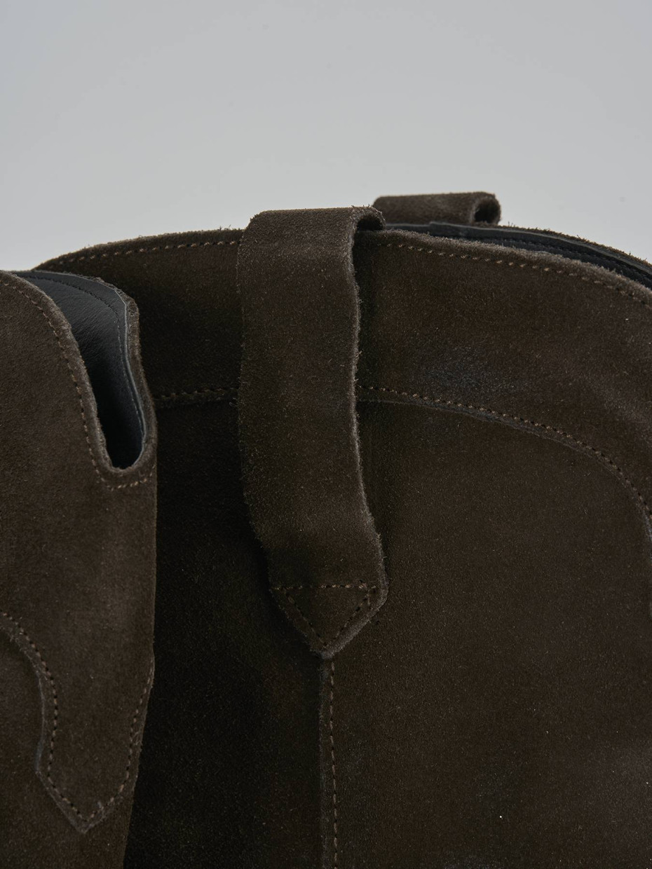 Stivali tacco 7cm camoscio testa