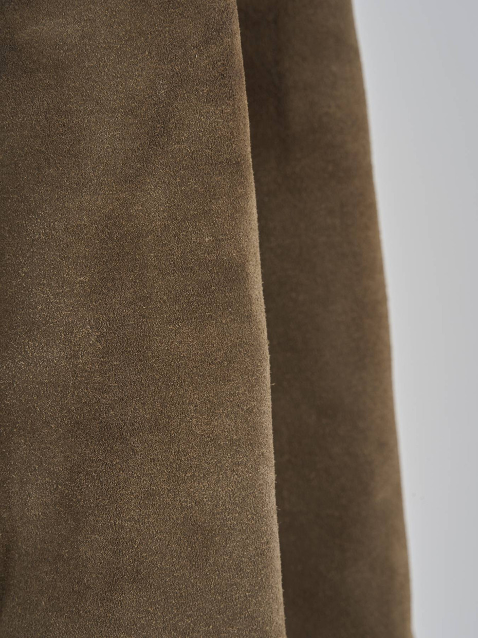 Stivali tacco 2cm camoscio beige