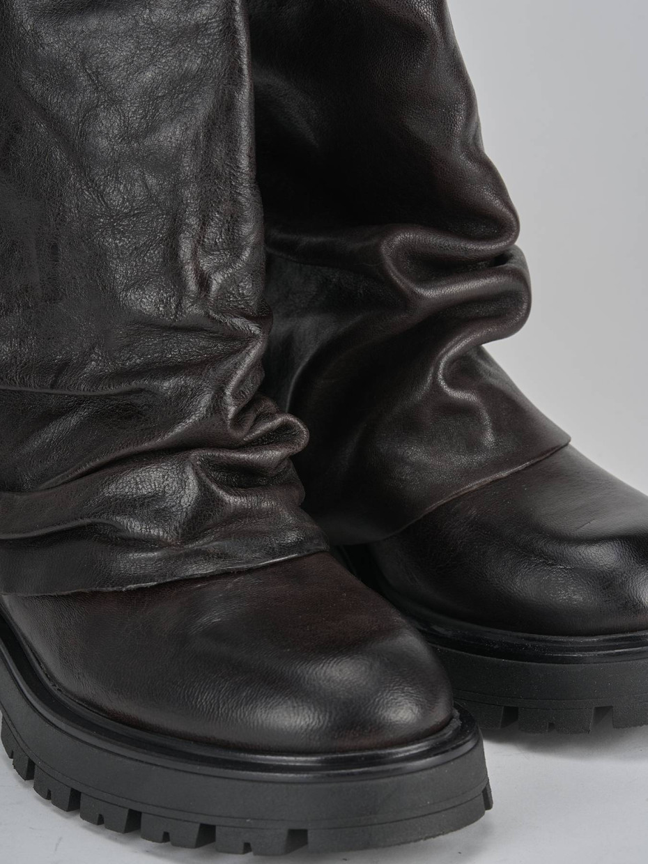 Stivaletti tacco 3cm pelle testa