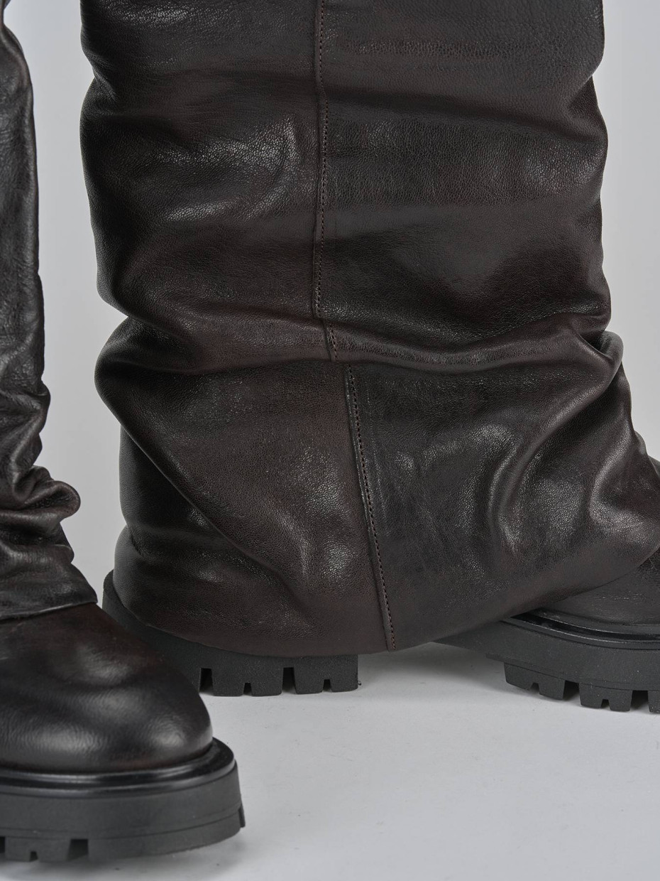 Stivaletti tacco 3cm pelle testa